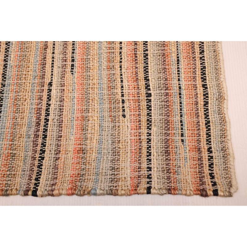ECARPETGALLERY Flat-Weave Palas Denizli Tan Jute Kilim - 5'3 x 7'5