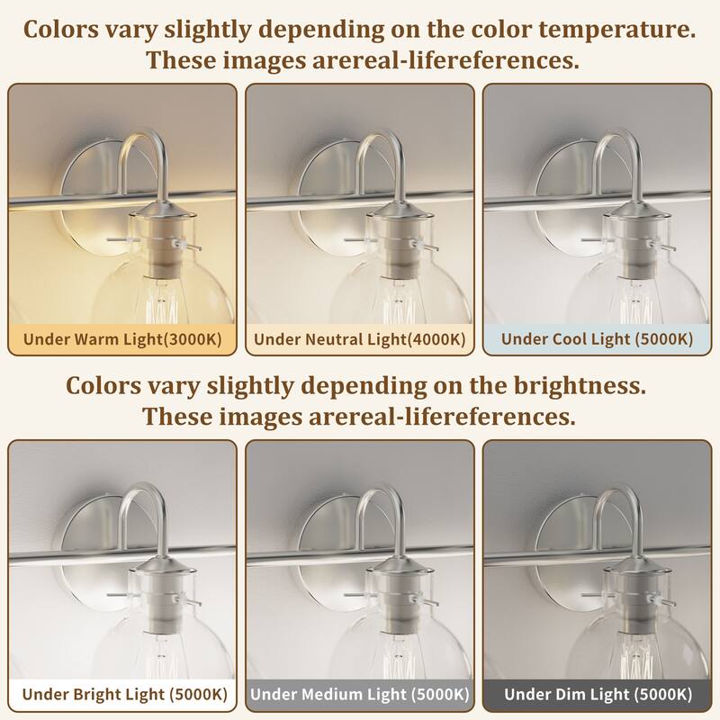 Modern Vanity Light with Clear Glass Globes in 2/3/4 Lights