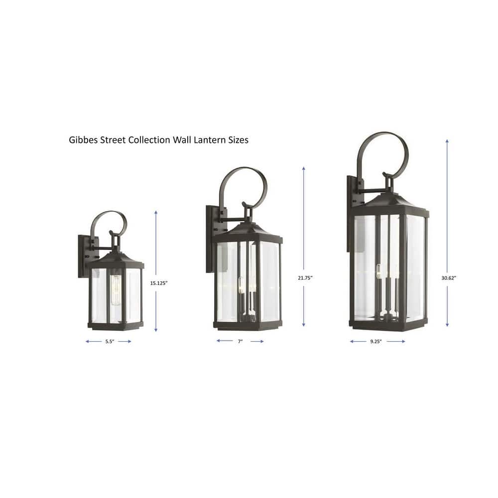 Gibbes Street 3-light Bronze Traditional Outdoor Wall Lantern Light - 27.380" x 15.500" x 14.120"