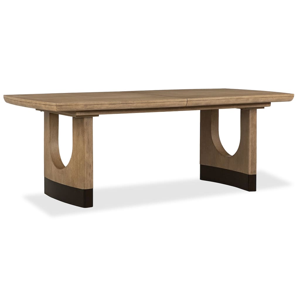Magnussen Home Tristan Swiss Coffee Extendable Trestle Dining Table - 40''W x 84''D x 30''H