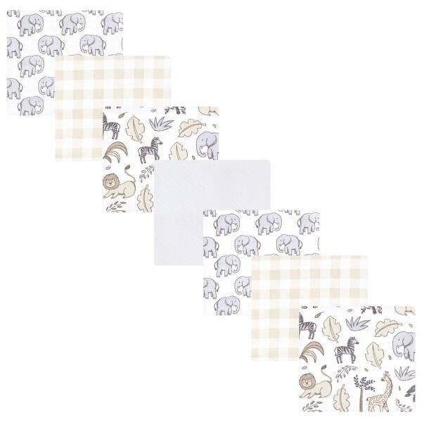 slide 1 of 1, Hudson Baby Cotton Poly Flannel Receiving Blankets Bundle, Neutral Safari, One Size - Neutral Safari - One Size One Size - Neutral Safari