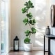 preview thumbnail 9 of 16, Artificial Fiddle Leaf Fig Tree - 5/6/7FT Fake Plant with Black Planter for Indoor Outdoor