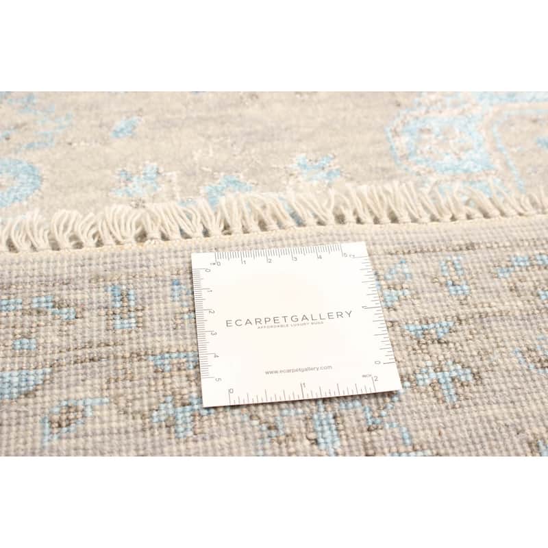 ECARPETGALLERY Hand-knotted Heritage Grey Silk, Wool Rug - 2' 8" x 14' 2"