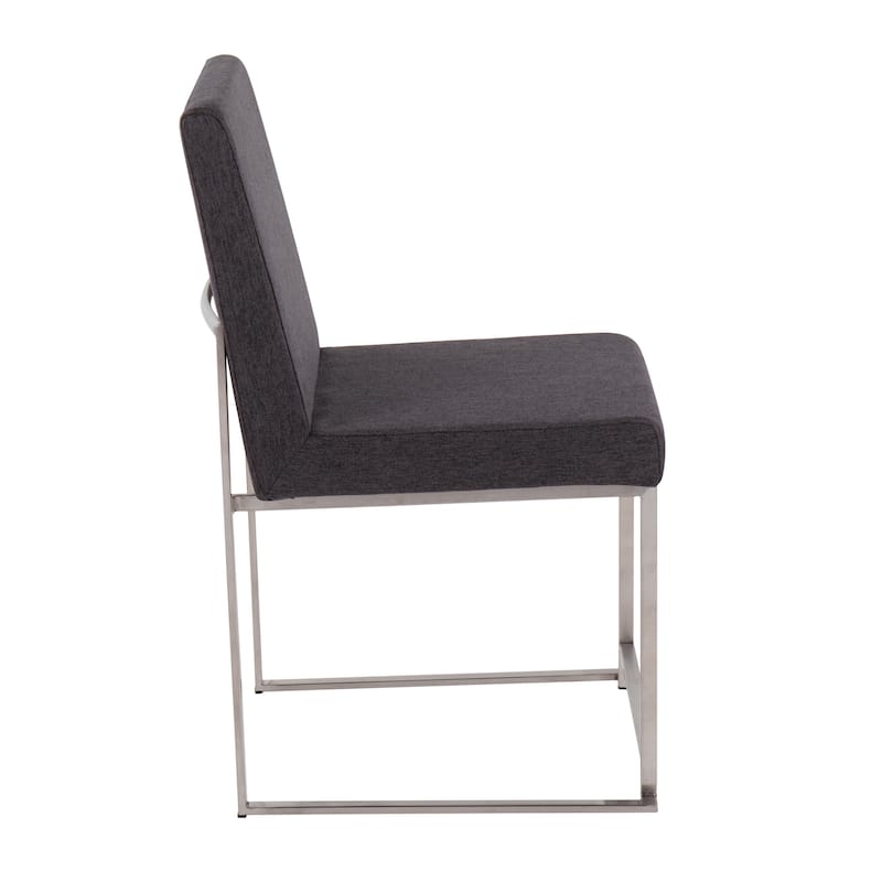 Silver Orchid Forrest High Back Stainless Steel Dining Chair (Set of 2)