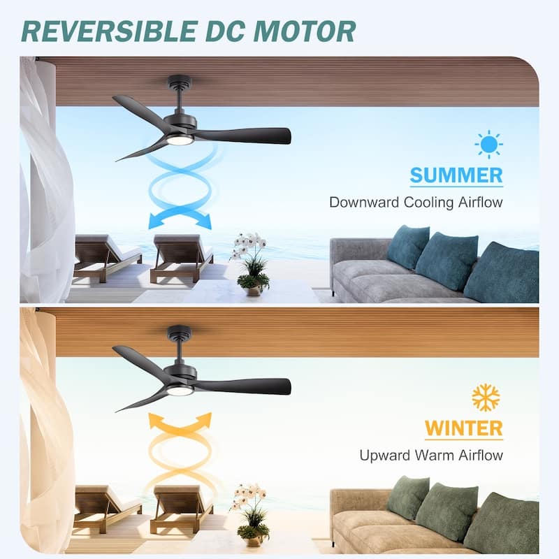 52" Traditional Farmhouse Indoor Ceiling Fan with Light and Remote