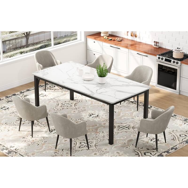 Industrial Dining Table, Large Dining Table for Kitchen