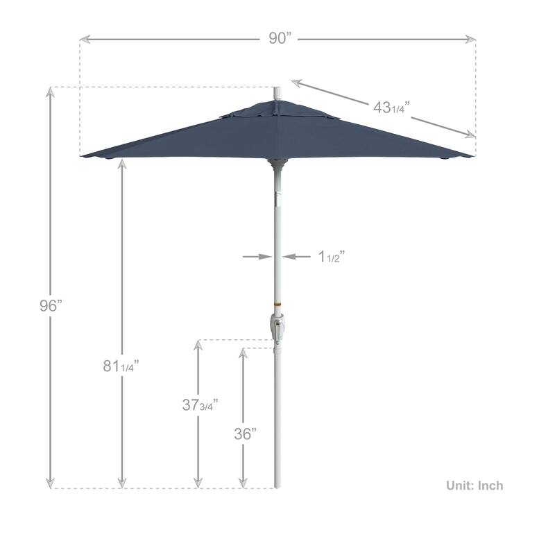 Pompano 7.5-foot Crank Lift Round Patio Umbrella by Havenside Home
