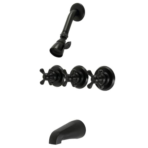 Victorian Three-Handle Tub and Shower Faucet