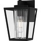 preview thumbnail 1 of 5, Jett 1-Light Matte Black Outdoor Wall Lantern