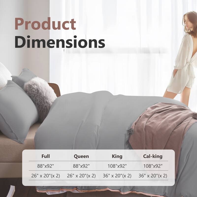 100% Cotton Enzyme Stone Washed Bed Duvet Cover Set
