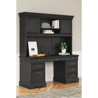 Signature Design by Ashley Beckincreek Black Home Office Credenza with ...