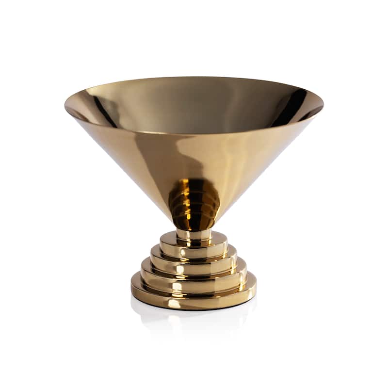 Mayan Metal Condiment Bowl - Gold - Large