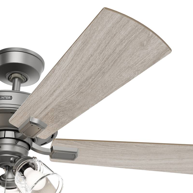 Hunter 52" Crestfield Ceiling Fan w/ LED Light Kit, Pull Chain - Farmhouse, Transitional - EASY INSTALLATION!