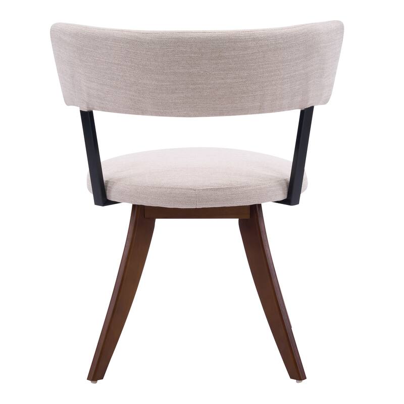 Christopher Knight Home - Modern Upholstered Rubber Wood Dining Chairs with Curved Back