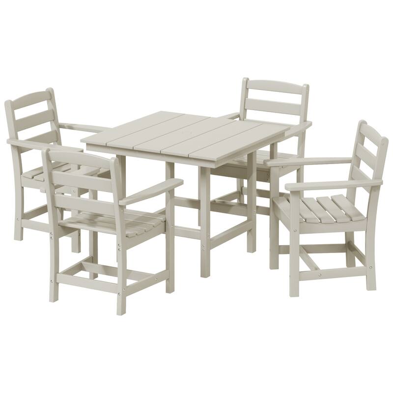 Polytrends Shoreside 5-Piece Arm Chair Dining Set