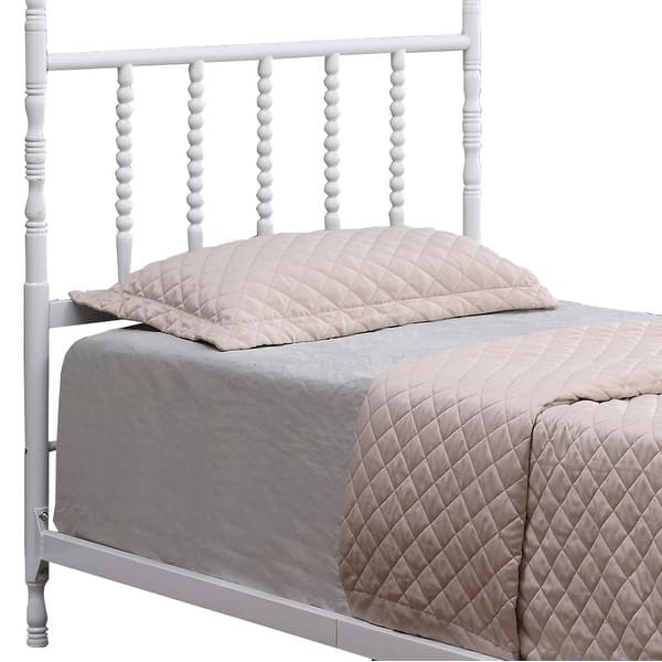 Taylor Olive Leda White Twin Canopy Bed On Sale Overstock 31684278