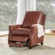 preview thumbnail 39 of 67, HULALA HOME Cigar Mid-century Modern Genuine Leather Recliner with Solid Wood Legs and Nailhead Trim