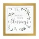 preview thumbnail 8 of 18, iCanvas "Blessings Greenery" by Carol Robinson Gold - 16x16x1