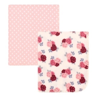 Hudson Baby Infant Girl Fleece Blankets, Floral, One Size - Floral - One Size
