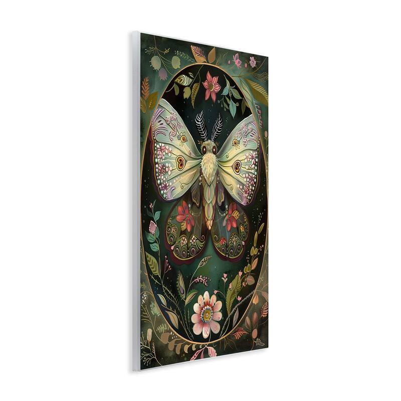 Stupell Green Toned Victorian Moth Wall Plaque Art Design By The Dutch Lady