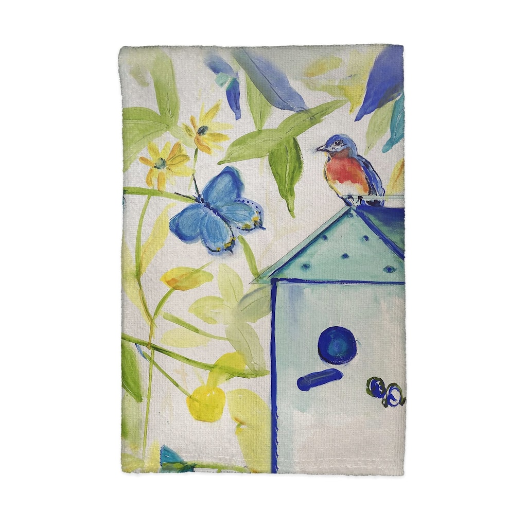 Blue Bird House Kitchen Towel - 16x25