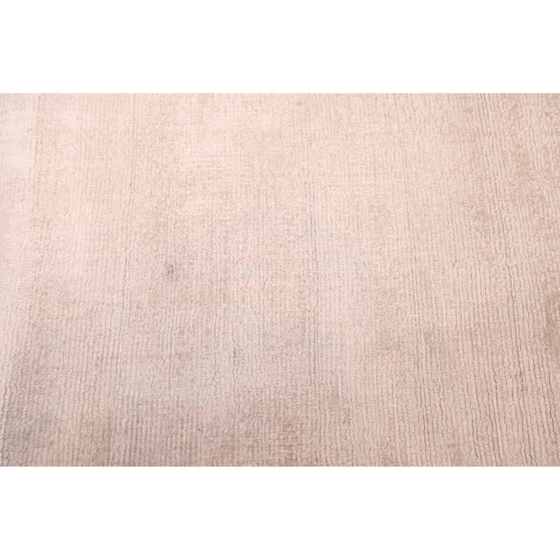 ECARPETGALLERY Hand Loomed Loreto Ivory Viscose Rug - 5'1 x 7'5