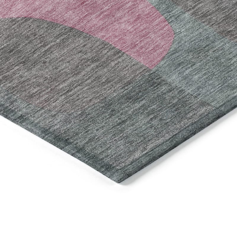 HomeRoots Abstract Transitional Rectangle Outdoor Rug
