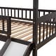 preview thumbnail 5 of 19, Twin Size Loft Bed with Slide, House Bed with Slide, Espresso