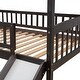 preview thumbnail 14 of 25, Wooden Twin Size House-shaped Loft Bed with Slide, Ladder and Guardrails