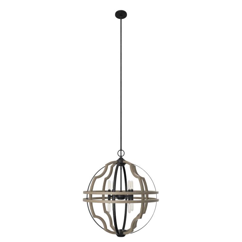 Hunter 25" Stone Creek 8-Light Pendant - Entry, Dining Room, Kitchen Island - Modern Farmhouse, Rustic, Transitional
