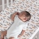 preview thumbnail 2 of 3, Lambs & Ivy Signature Taupe/Gray Tiger Print Organic Cotton Fitted Crib Sheet