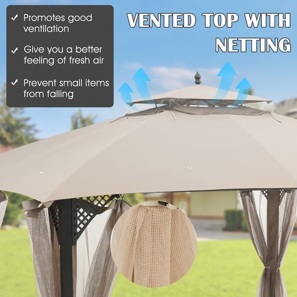 10ft cantilever patio umbrella Offset Umbrella 10FT Cantilever Patio Hanging Umbrella Outdoor Market  Umbrella with Crank and Cross Base (Beige)
