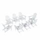 Laguna Poly Folding Adirondack Chair (Set of 8) - White