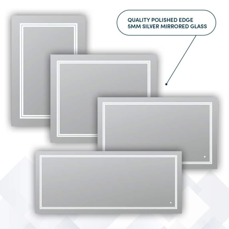 AQUADOM Soho 36" Led Lighted Mirror for Bathroom Defogger, Backlit and Front-Lit - 36"x30"x1"