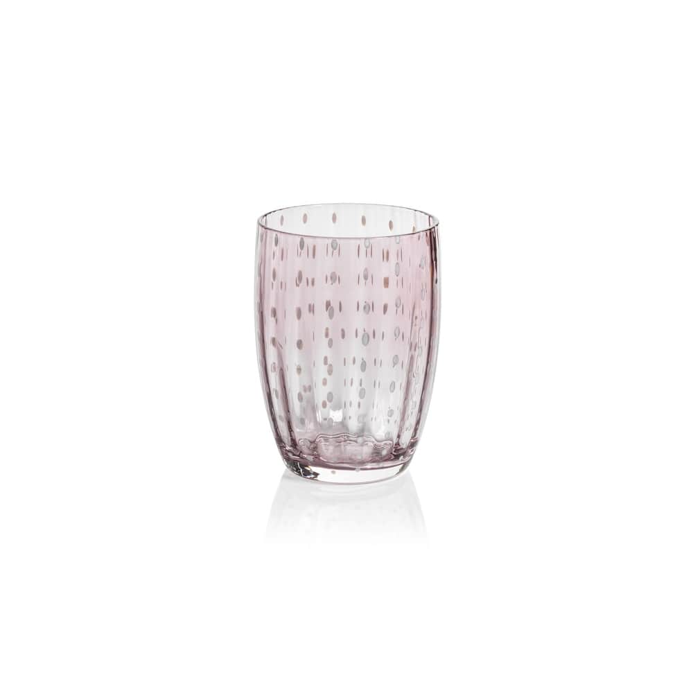 Pescara White Dot Tumbler Glasses, Set of 4