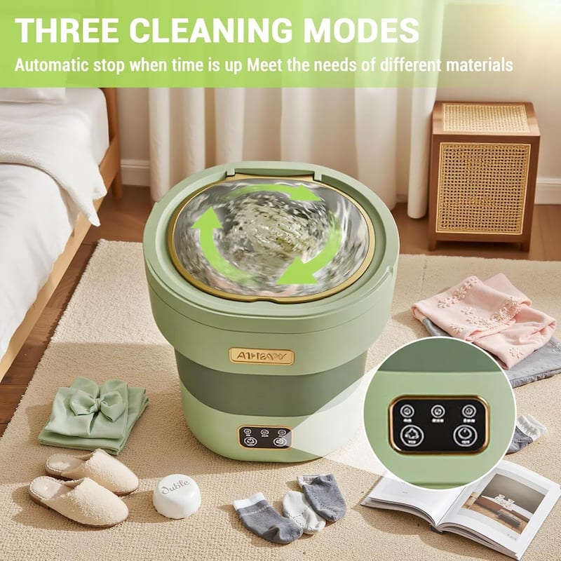 12L Mini Portable Washing Machine and Dryer for RV Travel Hotel Laundry - N/A