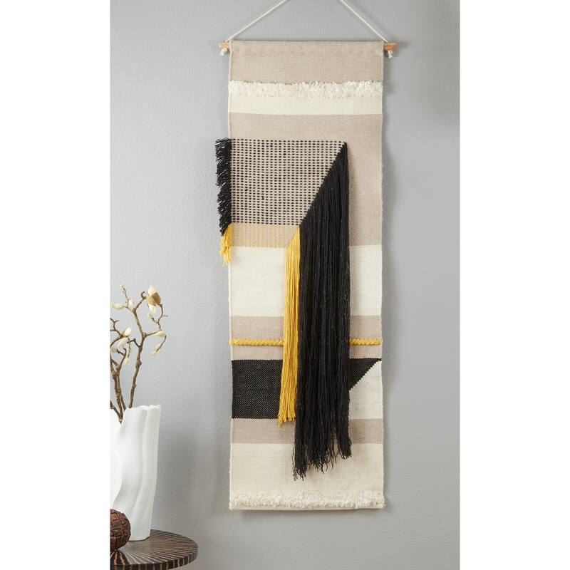 Wall Hanging With Textured Woven Design - 18"x55"