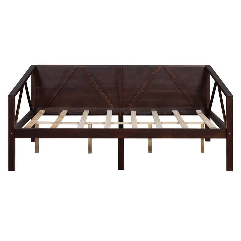 Full size Wooden Daybed with Strong Support