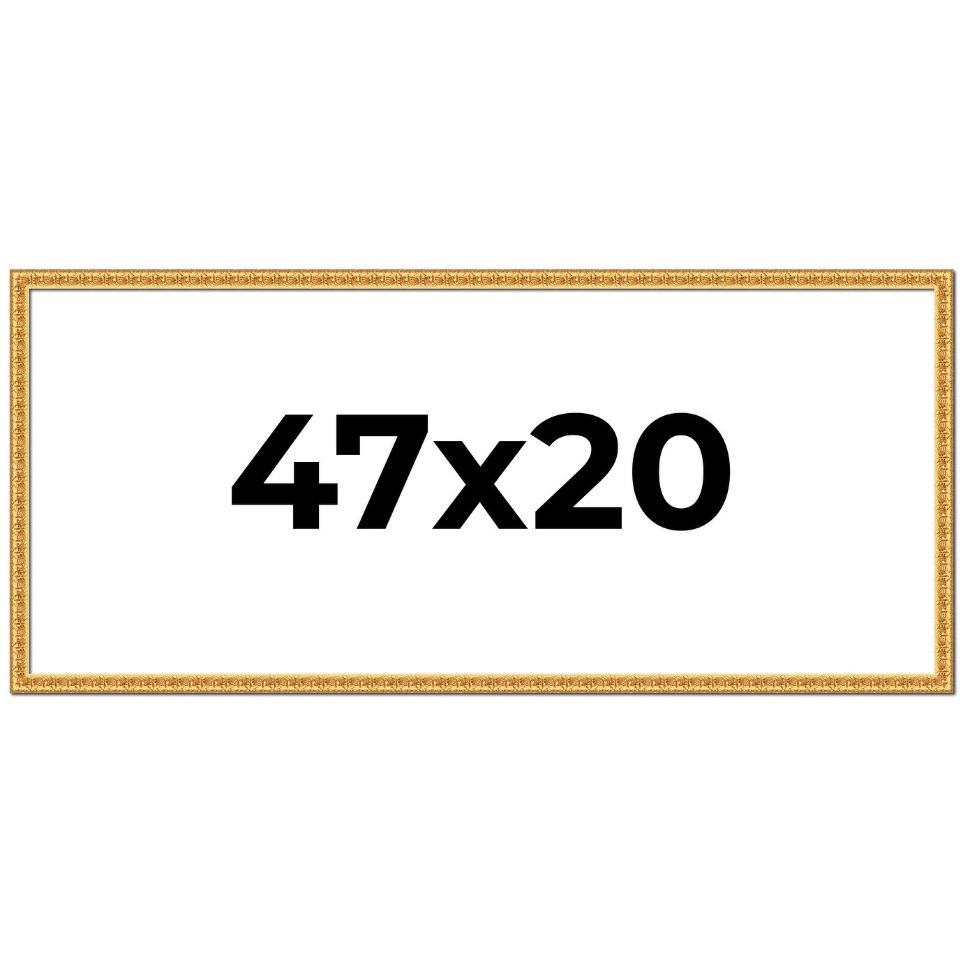 47x20 Frame Gold Real Wood Picture Frame Width 1 inches | Interior