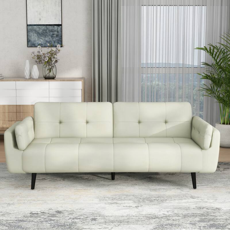 Convertible Futon Sofa Reclining Adjustable Back Couch Bed Sleeper