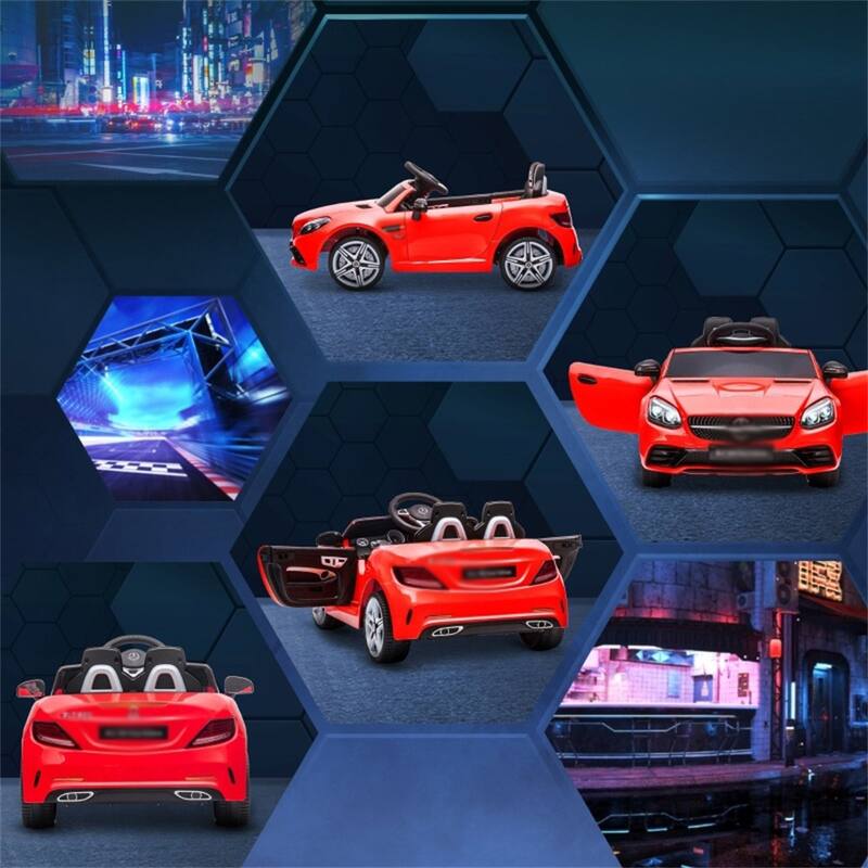 Kids Electric Ride-On Vehicle 1 Seater with Parental Remote and Adjustable Speed USB AUX TF Slot - 42.25"L x 24.5"W x 17.25"H