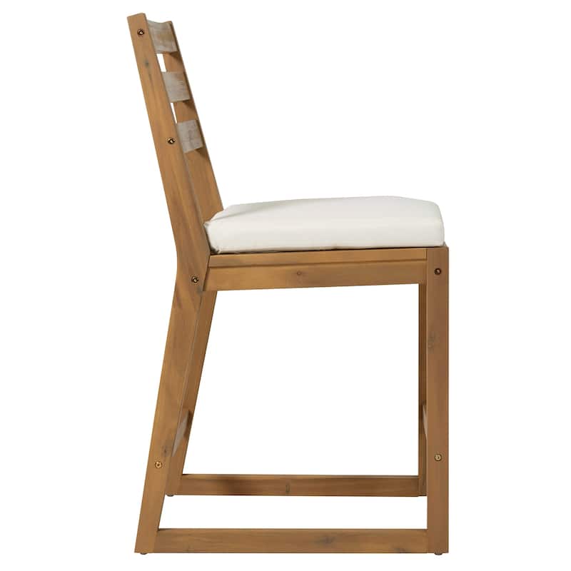 Rustic Patio Bar Set, 5-Piece Outdoor Furniture with Ergonomic Chairs and Solid Wood Tabletop