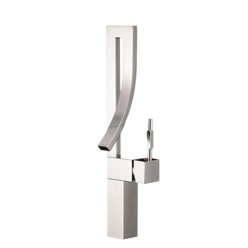 STYLISH Single Handle Bathroom Faucet for Single Hole Brass Vessel Mixer Tap - Faucet Height: 17 1/2" | Spout Height: 8" - Polished Chrome