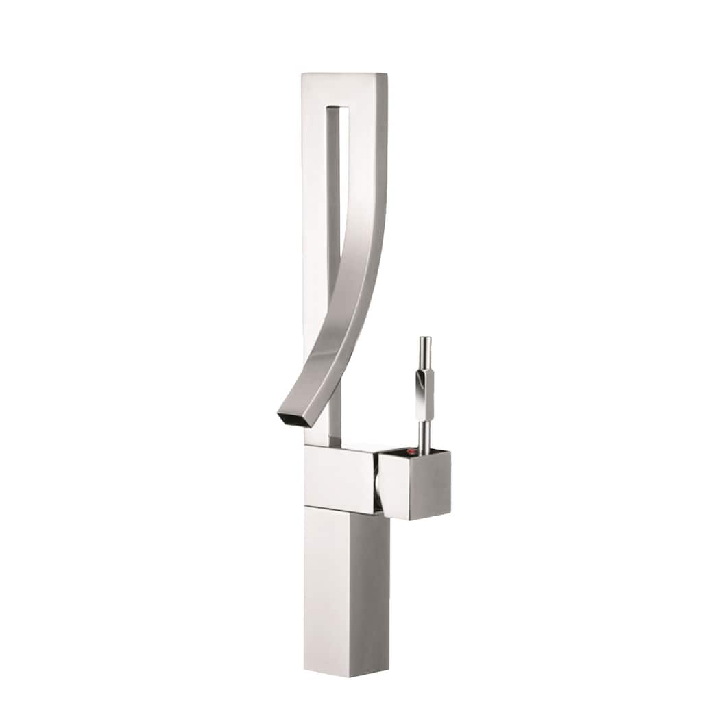 STYLISH Single Handle Bathroom Faucet for Single Hole Brass Vessel Mixer Tap - Faucet Height: 17 1/2" Spout Height: 8"
