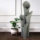 preview thumbnail 1 of 7, 4-tier Faux Stone Bell Cascading Water Fountain - N/A
