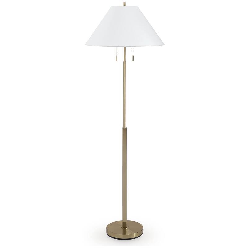 Signature Design by Ashley Haigwood Gold Floor Lamp - 21" W x 21" D x 62.3" H