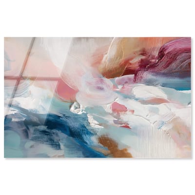 Rosy and Ocean Hues I Acrylic by Art Remedy, Ready to Hang