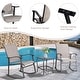 preview thumbnail 4 of 5, Futzca 3 Piece Outdoor Rocking Bistro Set - N/A