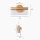 preview thumbnail 3 of 13, Modern Gold LED Long Strip Wall Sconces Bathroom Vanity Lights