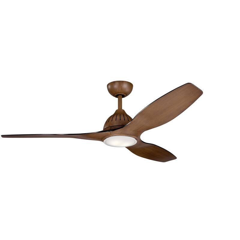 Kichler Jace 60" 3 Blade Indoor Ceiling Fan with Blades, LED Light Kit - Walnut